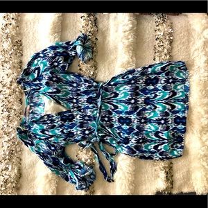 Ikat print short dress